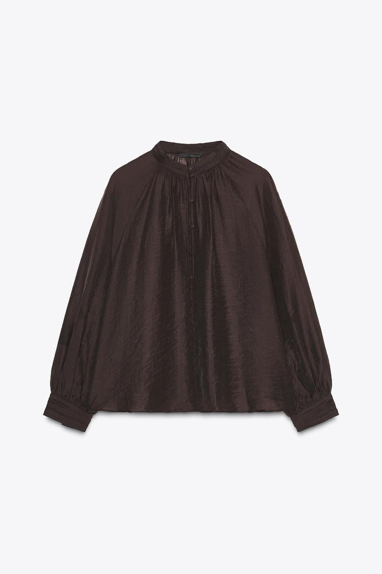 Blusa Mangas Abullonadas