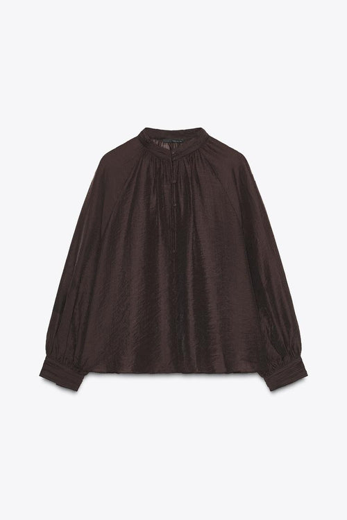 Blusa Mangas Abullonadas