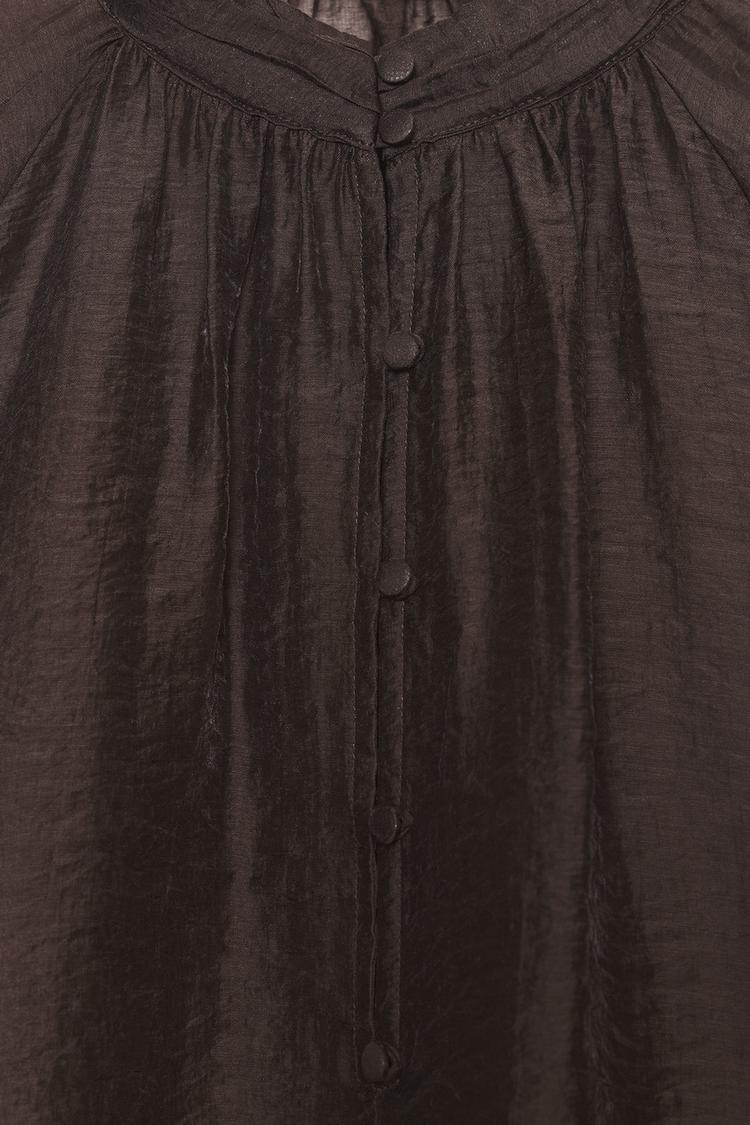 Blusa Mangas Abullonadas