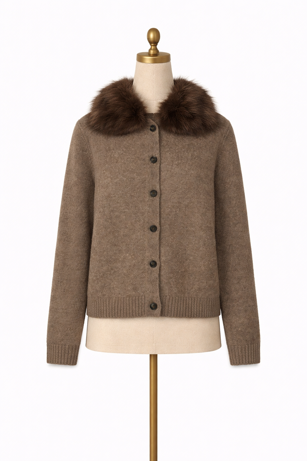 Chaqueta Punto Solapa Efecto Pelo