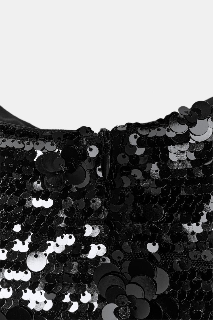 Vestido Lentejuelas Flor