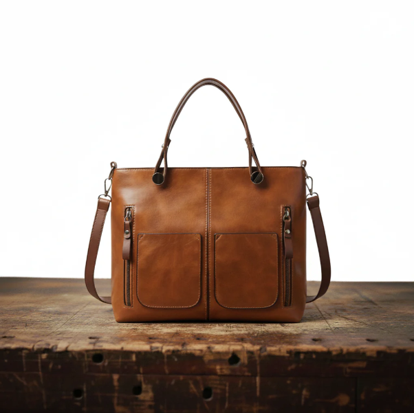 Bolso Doble Bolsillo Piel