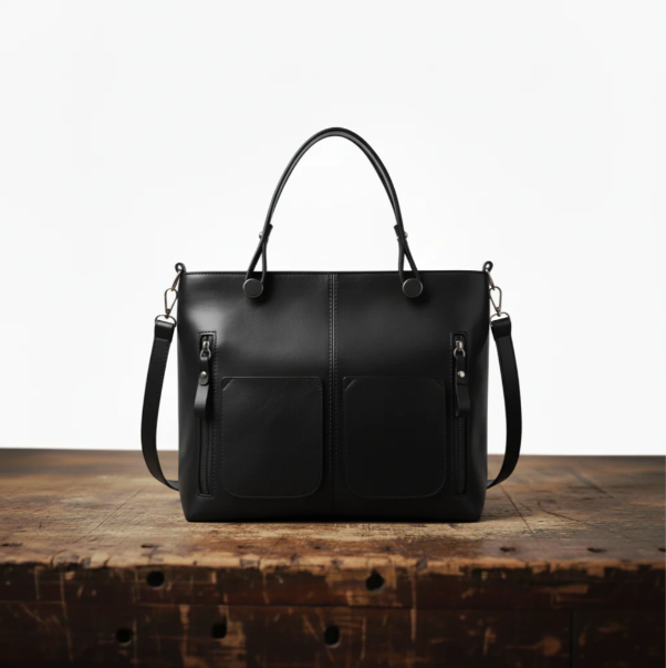 Bolso Doble Bolsillo Piel