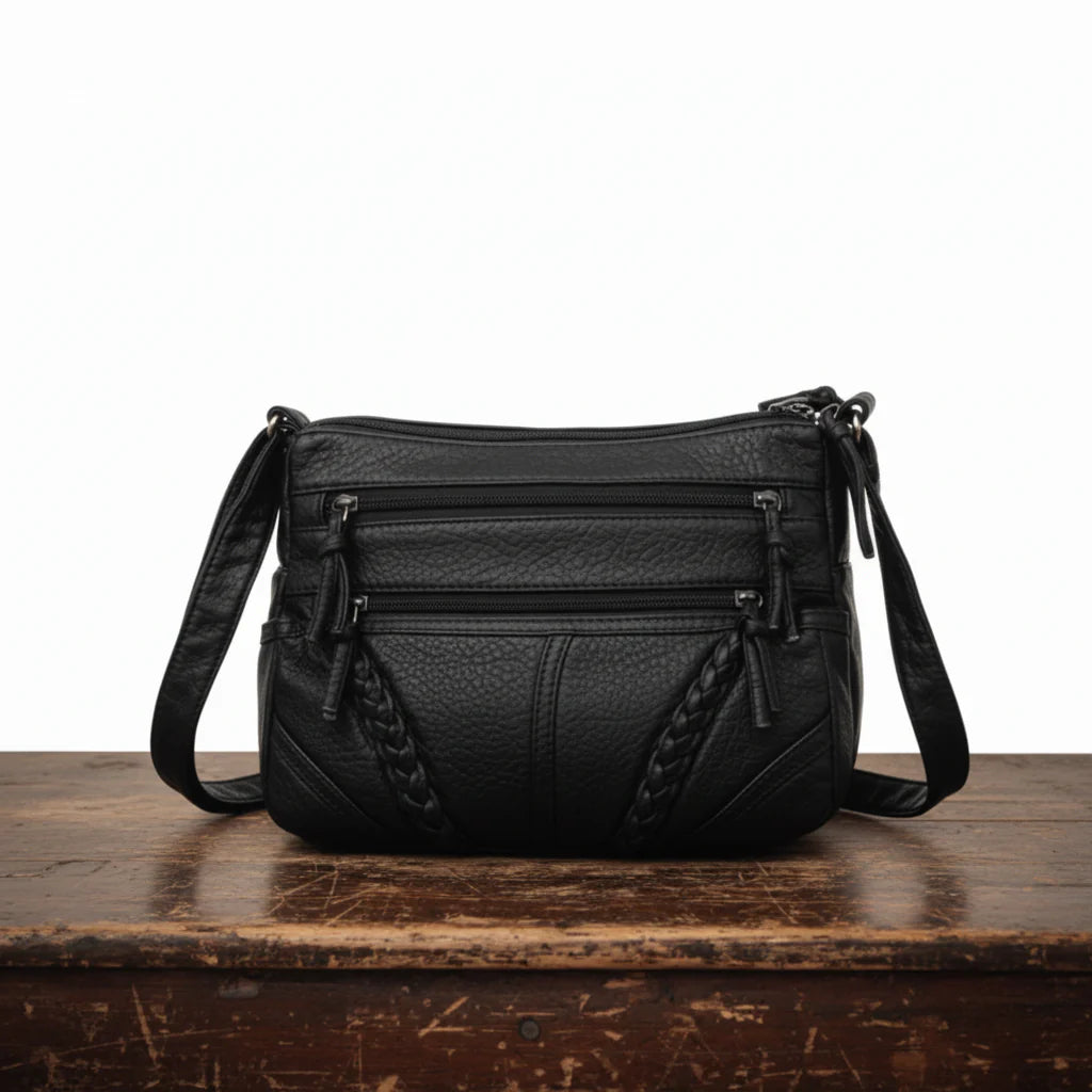 Bolso Bandolera con Detalles Trenzados