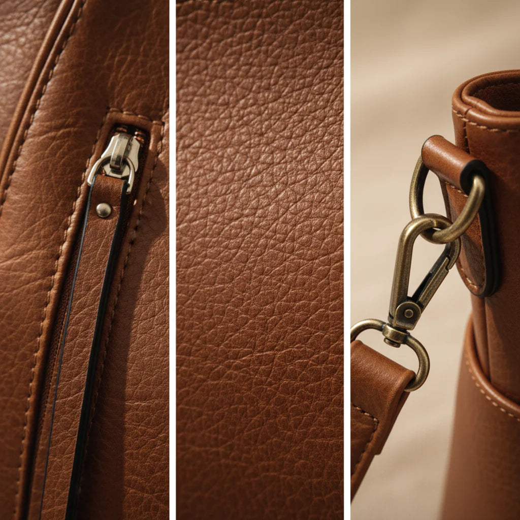 Bolso de Hombro Doble Cremallera