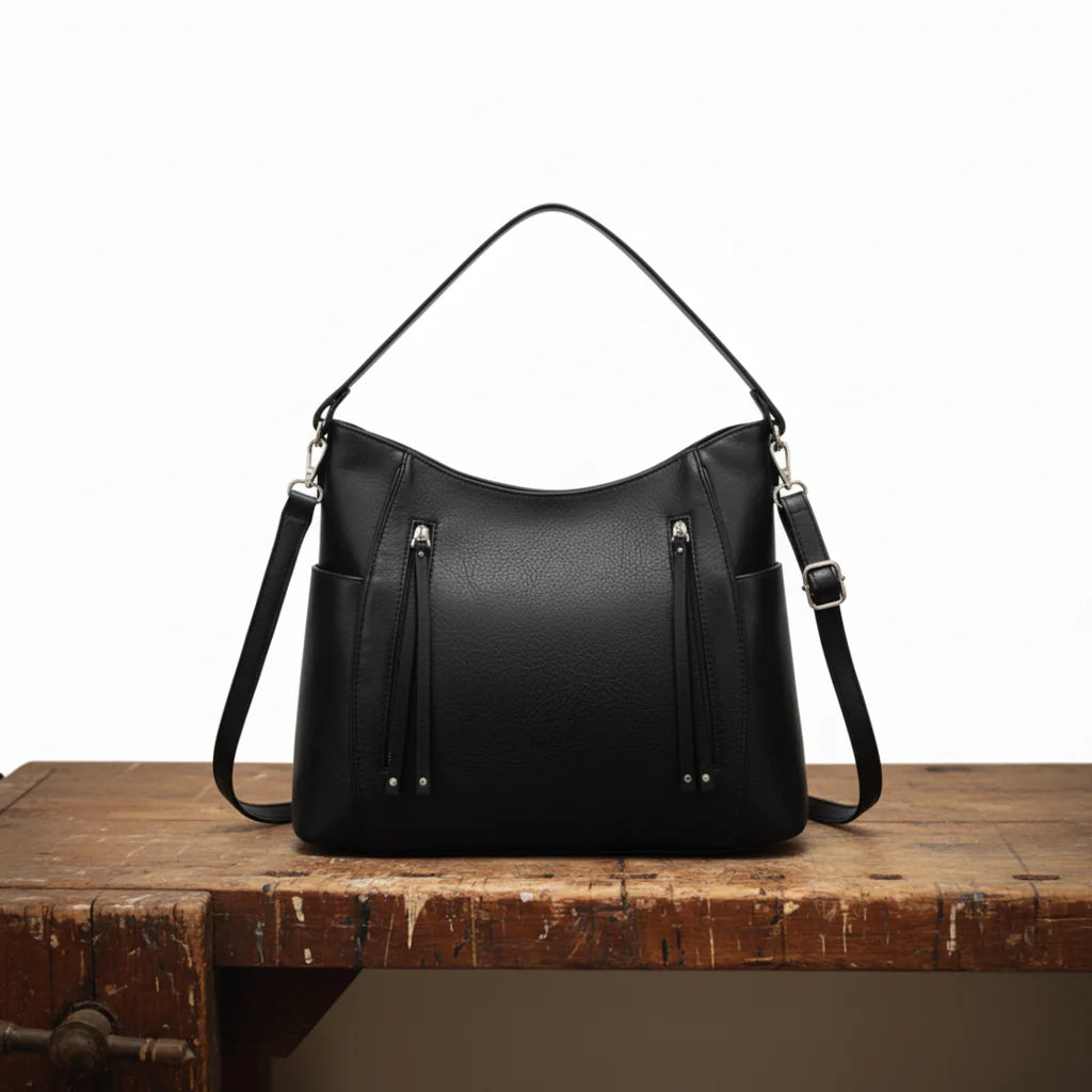 Bolso de Hombro Doble Cremallera