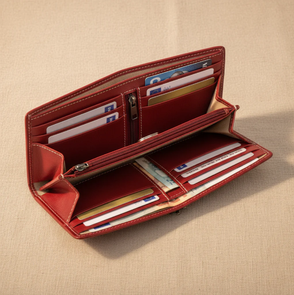 Cartera de Mano Piel