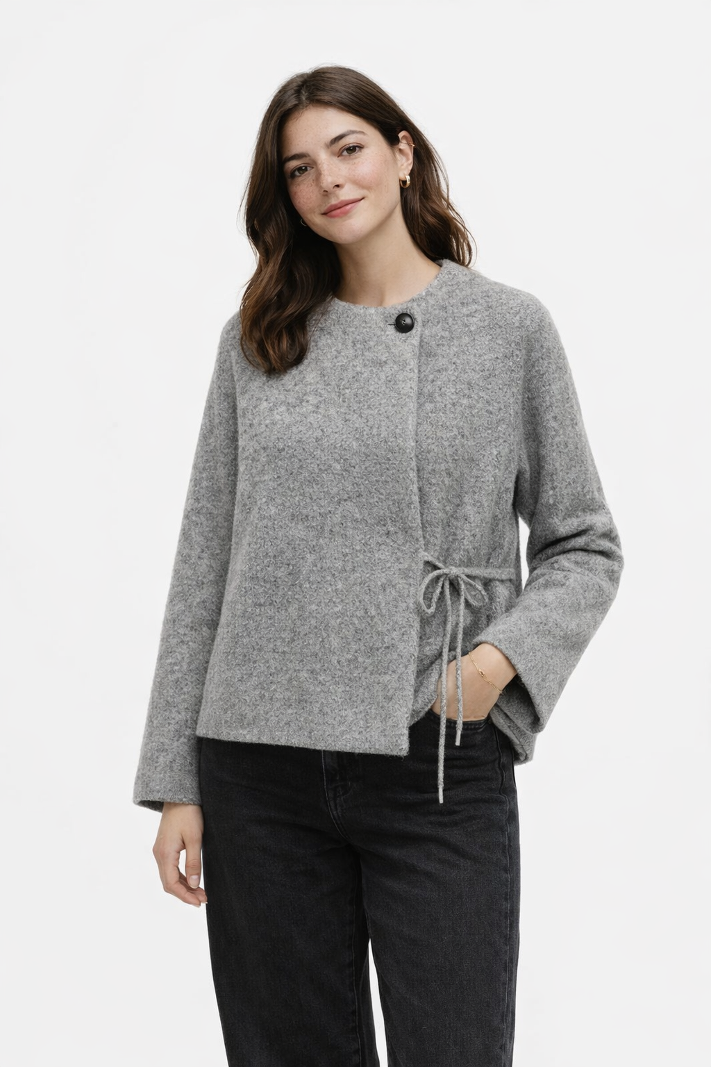 Chaqueta de Cuello Redondo