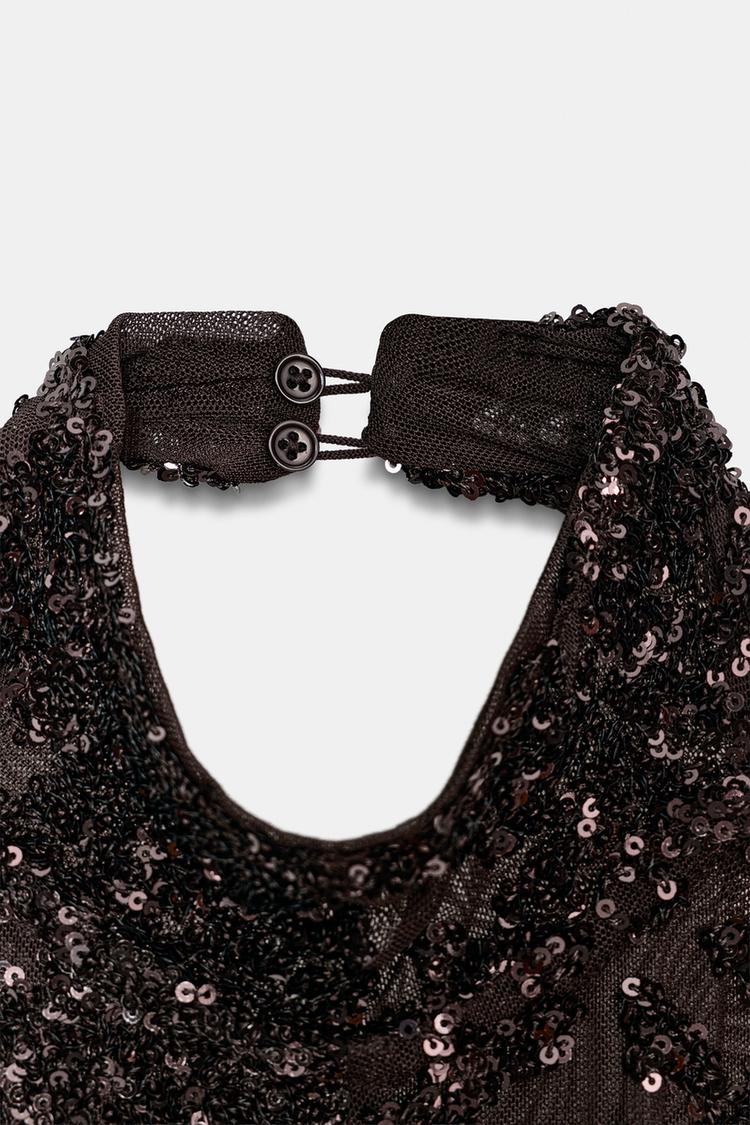 Vestido Halter Lentejuelas